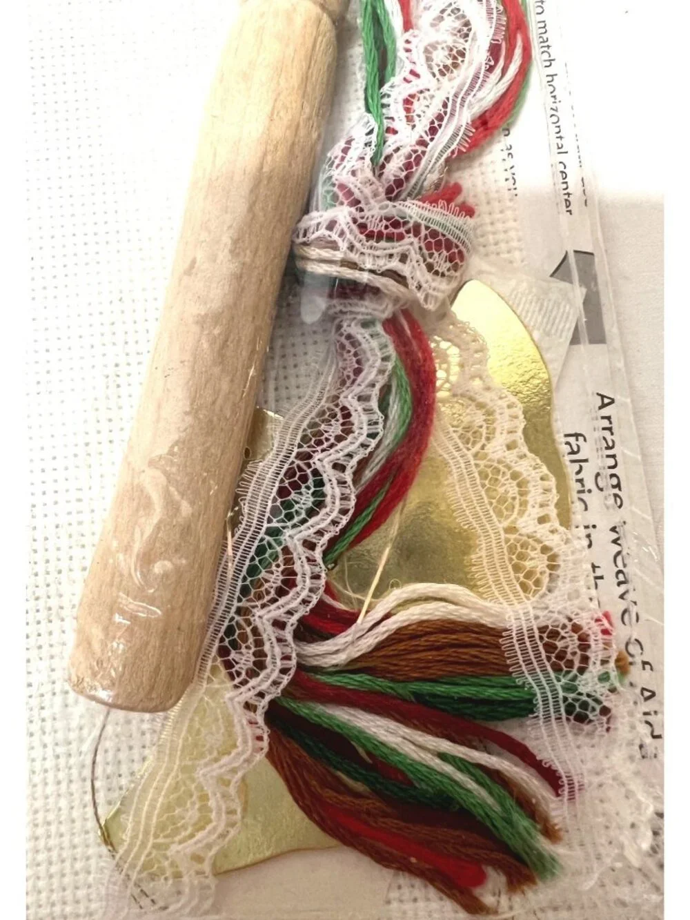Holiday Time Angel Ornament Kit With Peppermint Heart Cross-Stitch Design - Picture 4 of 4